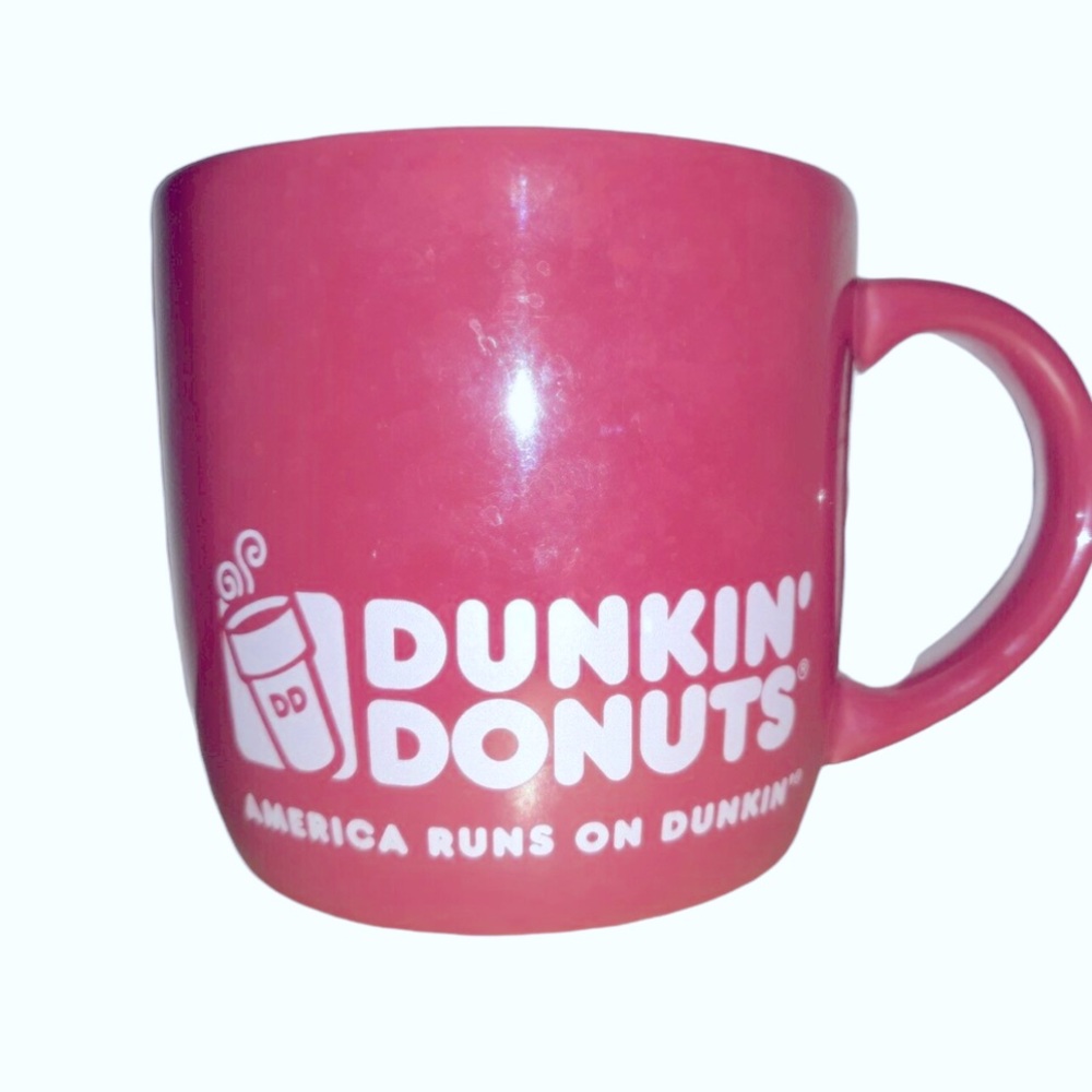 Dunkin' Donuts 2014  Lustre Coffee America Runs on Dunkin’ Ceramic Cup Mug
